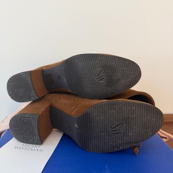 Stuart Weitzman Brown TIELAND Cofffe Suede Over The Knee Heeled Boot W 9.5 / 40 - Picture 3 of 4